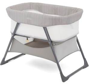 Graco Side-By-Side™ Babybettchen, ab Geburt bis ca. 6 Monate (0 bis 9 kg), Beistellbett, kompakt, zusammenklappbar, leicht, Transporttasche, beige, Fossil