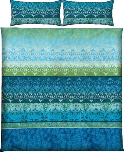 Erwin Müller Bettwäsche Single-Jersey blau Größe 1x 240x220 cm + 2X 40x80 cm