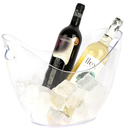 Cofan Cubitera Transparente de 8 litros | Poliestireno Resistente | para Enfriar Bebidas | Ideal para Eventos, el hogar y hostelería