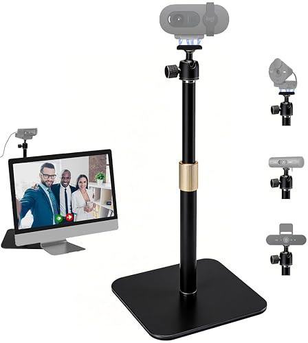 Brio-101 Supporto da tavolo per webcam, supporto magnetico per webcam da 43,2 cm, compatibile con webcam Logitech Brio 101 100/Brio 301 300/Brio 501 500/Brio 4K/C270/C310