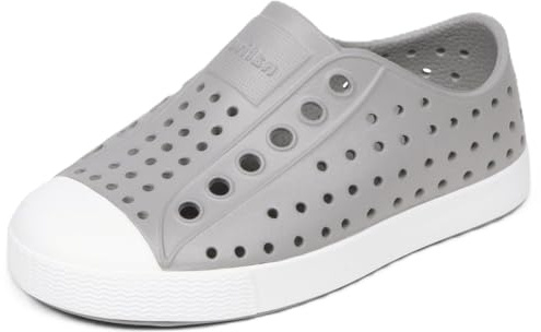 Native Shoes Unisex-Kids Jefferson Sneakers, Pigeon Grey/Shell White, 7 Toddler
