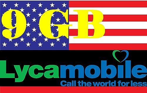 Prepaid Sim-Karte USA - 6GB 4G LTE - Unbegrenzte Nationale Anrufe, Sms & Daten - 30 Tage (Unbegrent Festnetz-Telefonie Deutschland und Die Schweiz & Unbegrentz Mobilfunknet nach Österreich)