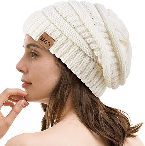 REDESS Slouchy Beanie Hat per Uomo e Donna Winter Warm Chunky Soft Oversize Cable Knit cap
