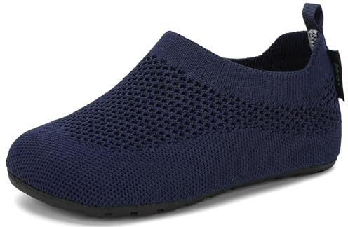 SAGUARO Chaussons Enfant Chaussons Maison Garçons Filles Pantoufle d'intérieur Extérieur Antidérapante Chaussures Chaussettes pour Printemps Été, Jean Bleu, 36/37 EU