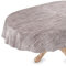 ANRO Tischdecke abwaschbar Wachstuch Wachstuchtischdecke Gartentischdecke Leinen-Optik Pflegeleicht Wasserabweisend 320 x 140 cm (Oval) Grau Schnittkante