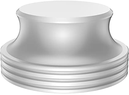 Brollitest Estabilizador de tocadiscos, peso 404 g de diámetro hasta 7 mm, aluminio LP vinilo, estabilizador de disco para tocadiscos LP Turntables (plata)