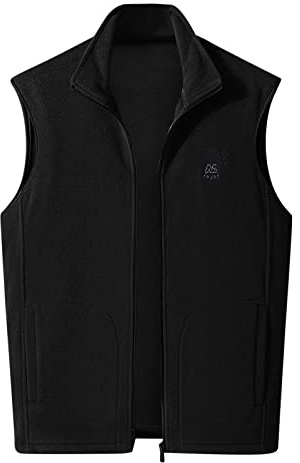 Duohropke Fleeceweste Herren 5XL Slim Fit Warme Wested Leichte ärmellose Jacken Sportweste Laufweste Wasserdichte Fahrradjacke Camping Fotografie Weste mit Mehreren Übergangsweste