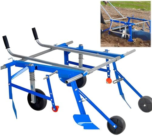 IXPIUZB Huerto Plastico MáQuina Maquinaria AgríCola,Manual Multifuncional Anchura Y Profundidad Ajustables,Plastico Agricola MáQuina Acolchado,Adecuada para De JardíN para Huerto