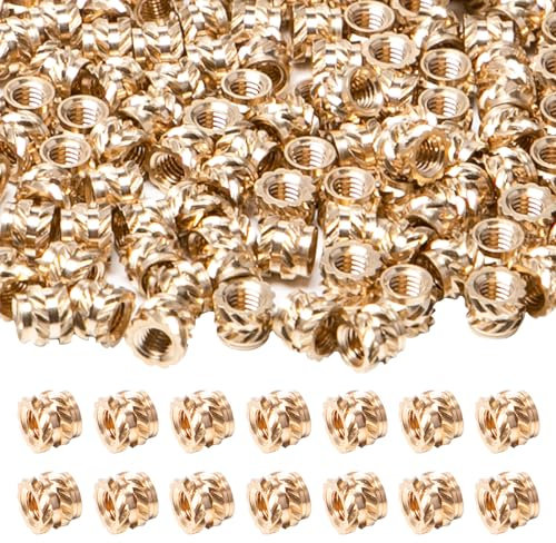 Rebanky 160 Stück Gewindeeinsatz M3 Einpressmutter Messing Threaded inserts M3x4x5mm Innengewinde Gerändelte Einpressmuttern Messing Rändelmuttern für 3D Druckteile,Kunststoffschale