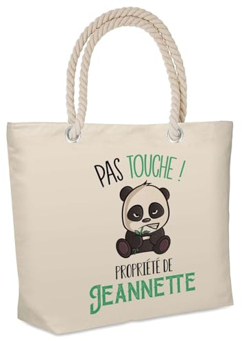 Planetee Sac isotherme de plage Jeannette Pas Touche Panda | Cadeau Anniversaire Noël Glacière souple Lunch Bag pour Travail Plage Pique-nique