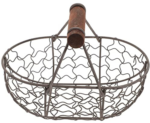 ABOOFAN Panier De Fruits Fer Forgé Et Bois Panier à Légumes Simple Pour Cuisine Et Légumes Pour Présentation