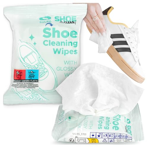 SULPO Tovaglioli per la pulizia delle sneaker – Efficace cura delle scarpe per i viaggiatori, detergente per sneaker ad asciugatura rapida e delicato, perfetto per gli amanti delle sneaker e i