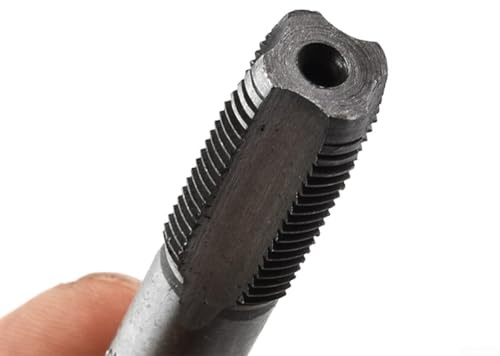 BSPT Taper Pipe Tap Set for G1/8 G1/4 G3/8 G1/2 G3/4 1 Inch - British Standard Pipe Thread Cutting Tool, Made of Bearing Steel, Compat(G1/4)