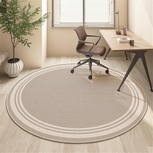 Tappetino rotondo per sedia da ufficio, per moquette e pavimenti in legno duro, antiscivolo, stile giapponese, diametro 80 cm, perfetto per sedie a rotelle