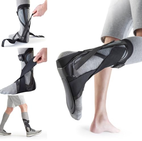 PUSH Foot Drop Brace - AFO Brace Helps Raise Shoes, Drop Foot Splint for Ankle Joint - Support Nerve Injury, Position, Relieve Pressure, Ankle & Foot Orthosis - Right Size 2