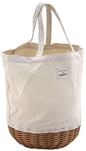 AUBRY GASPARD Sac de plage rond fond en osier