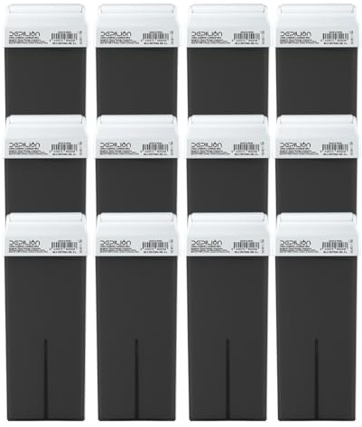 12 x Cera depilatoria Roll On cartuchos de 100ml Carbon - Pack 12 x Roll-on Cera para depilación/Depilion