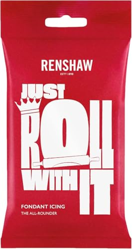 Renshaw White Ready to Roll Fondant Icing, 500 g (Pack of 1) | Vibrant Icing for Cakes, Vegetarian & Vegan Friendly, Versatile for Cakes, Available in 20+ Colours, Improved Vanilla Flavour