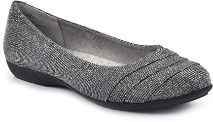 CLIFFS BY WHITE MOUNTAIN Femme Clara Ballerines, Tissu à Paillettes en étain, 43 EU