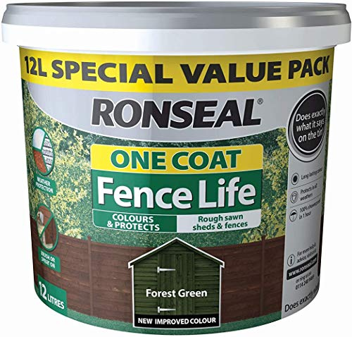 Ronseal 1 Coat Fence Life 9L Forest Green