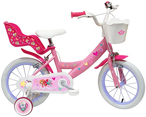 Vélo ATLAS Mädchen Fahrrad Kinderfahrrad 14 Zoll Paw Patrol/Stella, Rosa, 35,6 cm