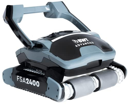 BWT Poolrobot FSA 2400 | Optimal rengöring av golv, vägg och vattenlinje för pooler upp till 15 m | Bästa filterprestanda | Smart navigering | Ultimate Power Technology | Rosa LED-belysning