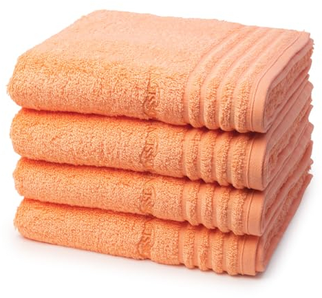 Vossen - 4 teiliges Frottier-Set - Vienna Style Supersoft (4 X Handtuch im Set) - 620 g/m2 - Baumwolle - Frottee - saugstark - weich und flauschig - Apricot