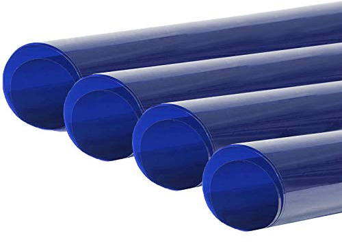 BOLLUMA 4 x Bleu 40x50cm Gel Correcteur de Lumière Couleur Transparente, Kit de Wratten Filtre de Gel Flash Eclairage pour Photo Flash Stroboscopique Studio, LED Lumière Vidéo, DJ Lampes, etc
