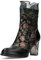 Laura Vita Damen Stiefelette Leder Struktur Muster Blumen Tüll Rüsche Ledao 01, Größe:39 EU, Farbe:Mehrfarbig