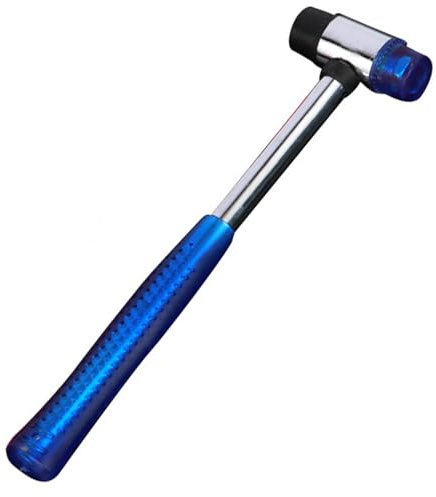 NIYATA - Mazos de goma de 22 mm, martillos y mazos de doble cabeza redonda, mazo de goma con mango antideslizante para bricolaje, artesanía, carpintero, martillo tapicero