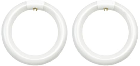 Fangxuee 2 Pezzi FC8T9/CW Lampadina Fluorescente Circolare, Lampadine Circolari T9 Rotonde da 8 Pollici 22W di Ricambio per Apparecchi da Soffitto Circolari