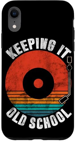 Coque pour iPhone XR Keeping It Old School Tourne-disque vinyle vintage rétro DJ