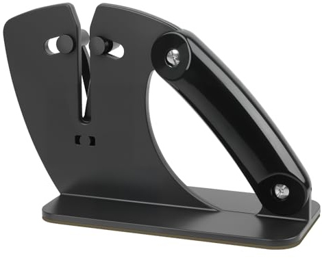 Afiladores manuales, afilador de cuchillos profesional, Manual Profesional 2 en 1 Afilador Cuchillos, Mango Ergonómico Y Base Antideslizante, knife sharpener, para Cuchillos de Cocina