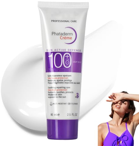 Sunscreen SPF 100+, Sun Cream SPF 100 PA+++, Very High Protection Suncream Factor 100, Very Water + Sweat Resistant, Refreshing, Ultra Light UV Protetion Face Sunscreen Non Greasy & Non Sticky (80ml)