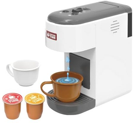 Barista Coffee Machine Pretend Play Kitchen Playset for Kids Ages 3 and Up