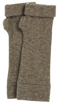 Turtle Doves 100% Recycled Cashmere Fingerless Gloves Pebble