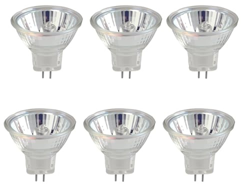HoxzoDa Mr11 - Set di 6 lampadine alogene, 12 V, 20 W, lampadine alogene, Gu4, 2700 K, dimmerabili, luce estetica ed economica, per il vostro interno, 35 mm