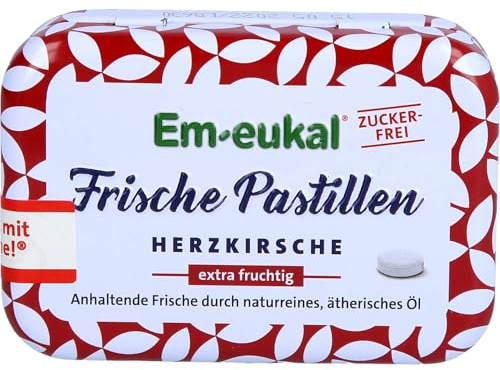 Em-eukal Frische Pastillen Herzkirsche Dose zuckerfrei 20g