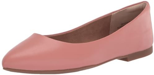 Amazon Essentials Women's Pointed-Toe Ballet Flat, Dusty Rose, 4 UK