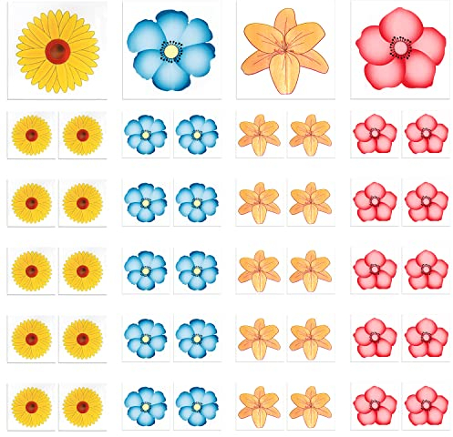 Piège à Mouches à Fleurs 40 pièces, piège à Mouches d'intérieur, piège à Mouches Collant de Couleur, piège à Mouches pour fenêtre d'insectes, piège à Mouches à Fruits intérieur et extérieur