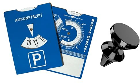 FLY DESIGN Disco orario in cartone con calcolatore a benzina sul retro