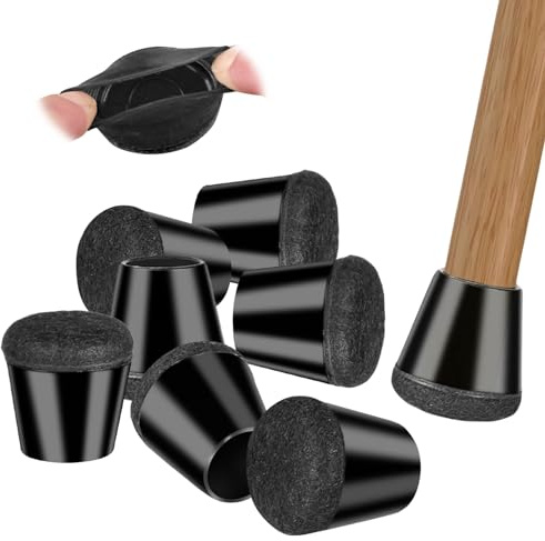 Bzzerumy 16 piezas protectores de patas de silla, fundas de patas de silla, protectores de suelo, calcetines para patas de silla, tapas de silicona, deslizadores de fieltro