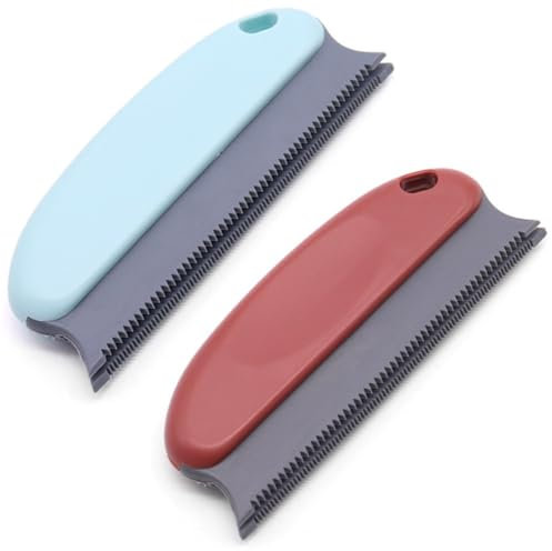 EAVUYIS 2 Pezzi Spazzola per la rimozione dei peli di Animali Domestici per Moquette, Divano, Auto, Pettine per la rimozione dei peli di Cani, Spazzola in Gomma per peli di Animali Domestici