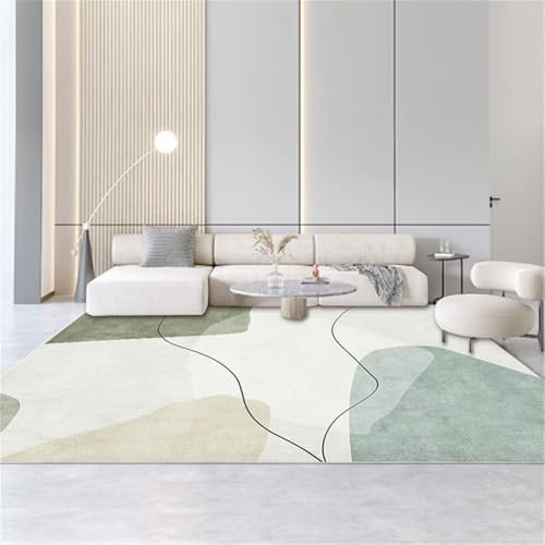 RUGMRZ Tappeto Sala Tappeto Personalizzato 300x400CM Salotto Tappeti verde tappeto camera ragazzo Tappeto moderno dalla linea minimalista facile da pulire