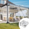 90x90cm,Plane Transparent Mit Ösen Gewächshaus Gartenmöbel PVC Balkon Pavillon Wasserdicht Abdeckplane Faltbar Transparente Pergola Vorhang Windschutz Tarp Für Carport Customizable