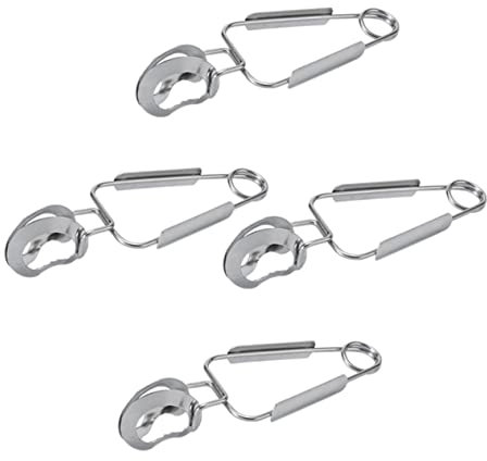 Didiseaon 4pcs Stainless Steel Snail Escargot Tongs Food Serving Clips for BBQ Restaurant Charcuterie Board