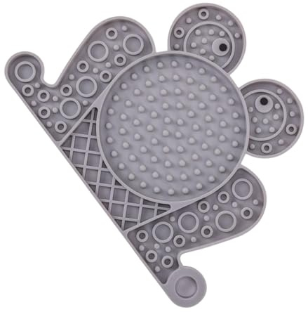 Tappetino di licking per animali da compagnia, tappetino leccare in silicone per cani | Sasconcone Aspirazione mucchio di cani Fasciatore a forma di rana | Senditore lento, interattivo