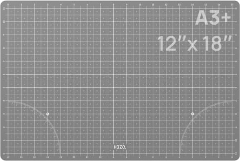 HOZO Nano Tapis de découpe pour coupe-ultrasons, 30,5 x 45,7 cm, auto-cicatrisant, design écologique sans colle, résistant à la chaleur, échelles métriques et impériales, durable pour artisanat