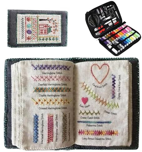 Livre Broderie, Carnet De Broderie, Kit De Couture Mini De Voyage Portable Créatif, Broderie De Livre De Couture, Bloc-Notes De Couture Pour Les Débutants Et Les Passionnés De Broderie (1 pièce)