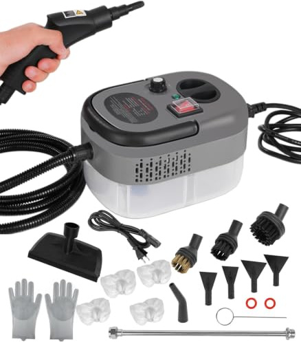 2500W Handheld Steam Cleaner for Home Car Steamer for Cleaning, Grey